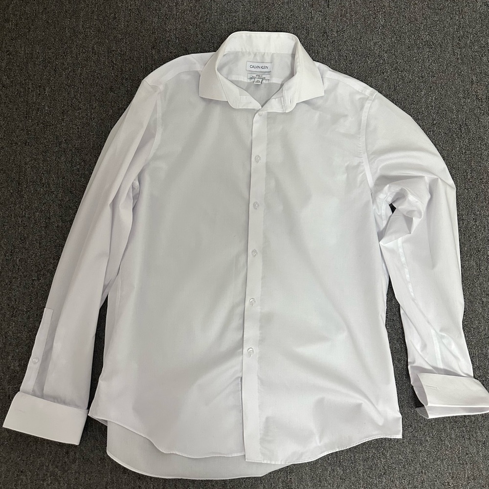Calvin Klein White Dress Shirt French Cuff
